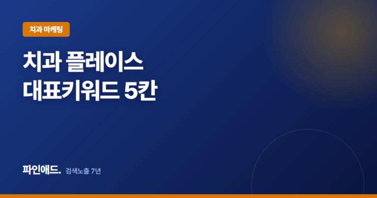 치과마케팅, 플레이스 대표키워드 최적화는 하셨나요?